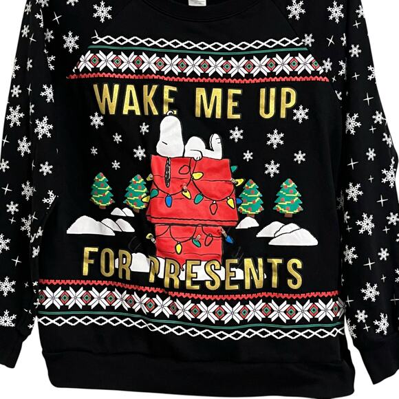 Peanuts Snoopy Light Up Christmas Ugly Christmas Sweater Sweatshirt - Picture 2 of 7